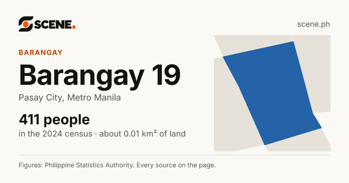 Barangay 19, Pasay City, barangay: 411 people in the 2024 census