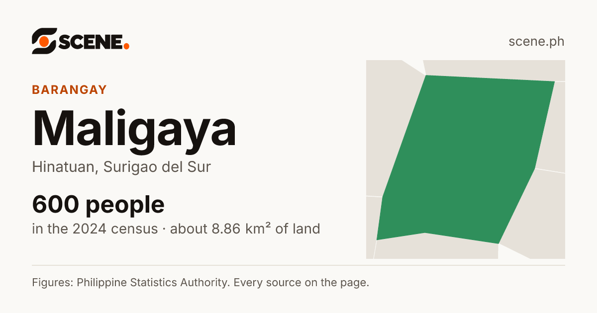Maligaya, Hinatuan, barangay: 600 people in the 2024 census