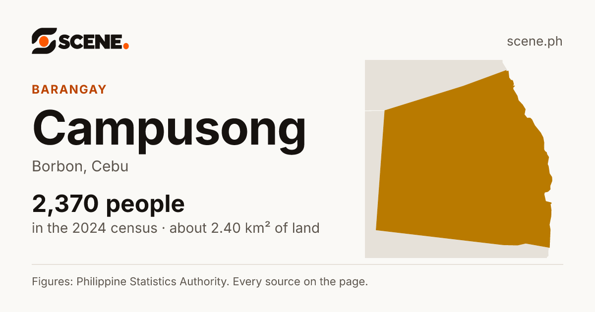 Campusong, Borbon, barangay: 2,370 people in the 2024 census