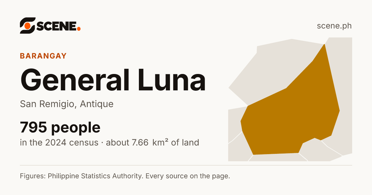 General Luna, San Remigio, barangay: 795 people in the 2024 census