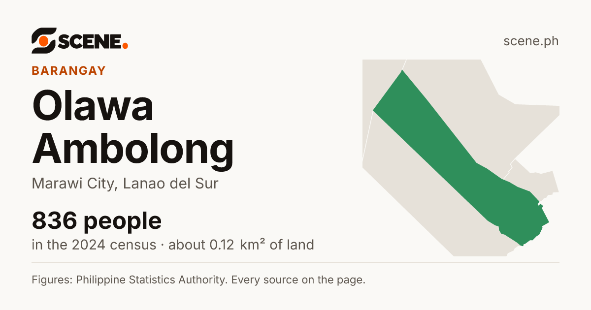 Olawa Ambolong, Marawi City, barangay: 836 people in the 2024 census