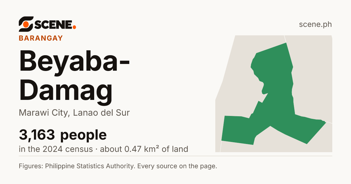Beyaba-Damag, Marawi City, barangay: 3,163 people in the 2024 census