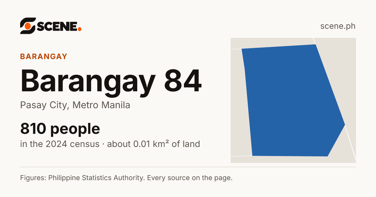 Barangay 84, Pasay City, barangay: 810 people in the 2024 census