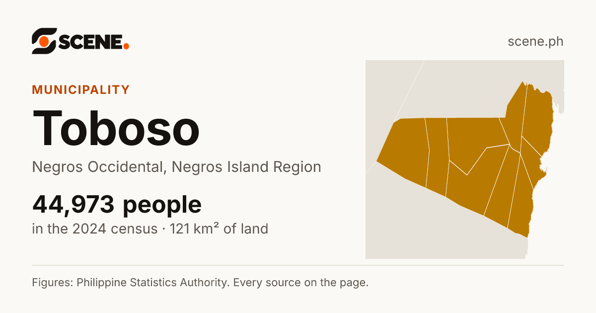 Toboso, Negros Occidental, municipality: 44,973 people in the 2024 census