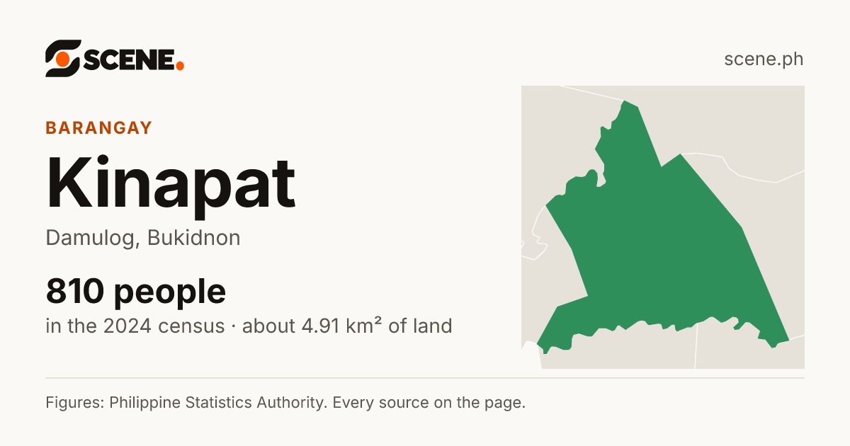 Kinapat, Damulog, barangay: 810 people in the 2024 census