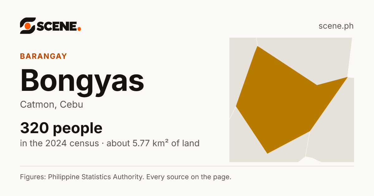 Bongyas, Catmon, barangay: 320 people in the 2024 census