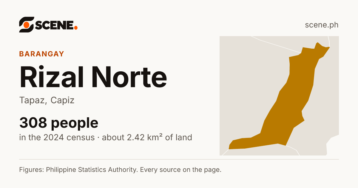 Rizal Norte, Tapaz, barangay: 308 people in the 2024 census