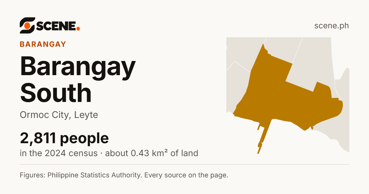 Barangay South, Ormoc City, barangay: 2,811 people in the 2024 census