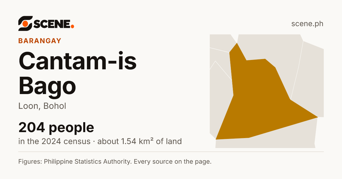 Cantam-is Bago, Loon, barangay: 204 people in the 2024 census