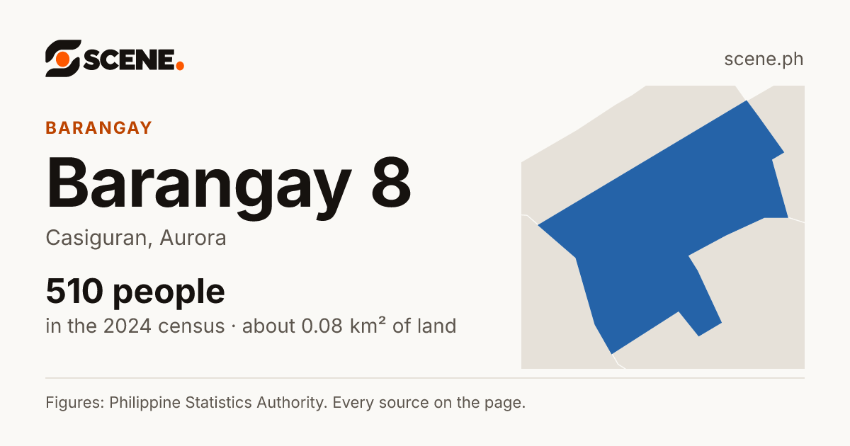 Barangay 8, Casiguran, barangay: 510 people in the 2024 census