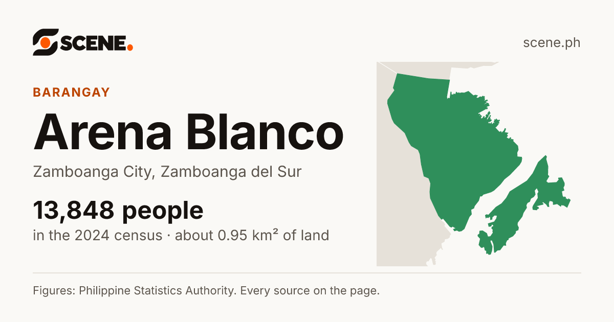 Arena Blanco, Zamboanga City, barangay: 13,848 people in the 2024 census