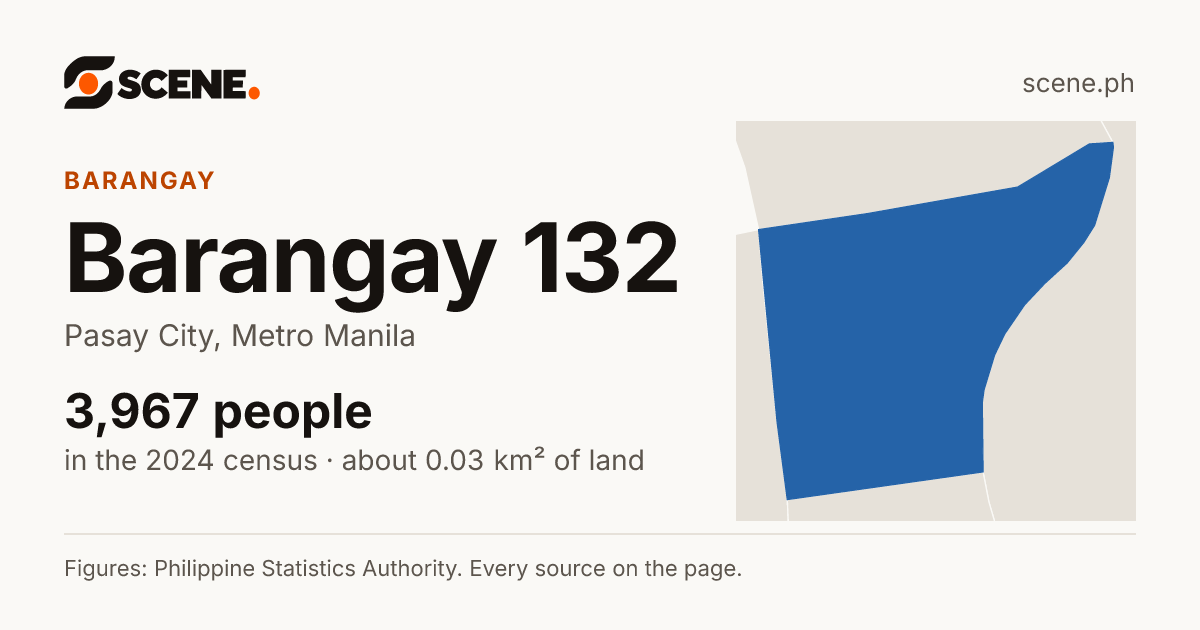 Barangay 132, Pasay City, barangay: 3,967 people in the 2024 census