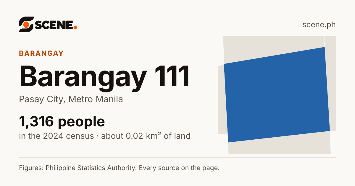 Barangay 111, Pasay City, barangay: 1,316 people in the 2024 census