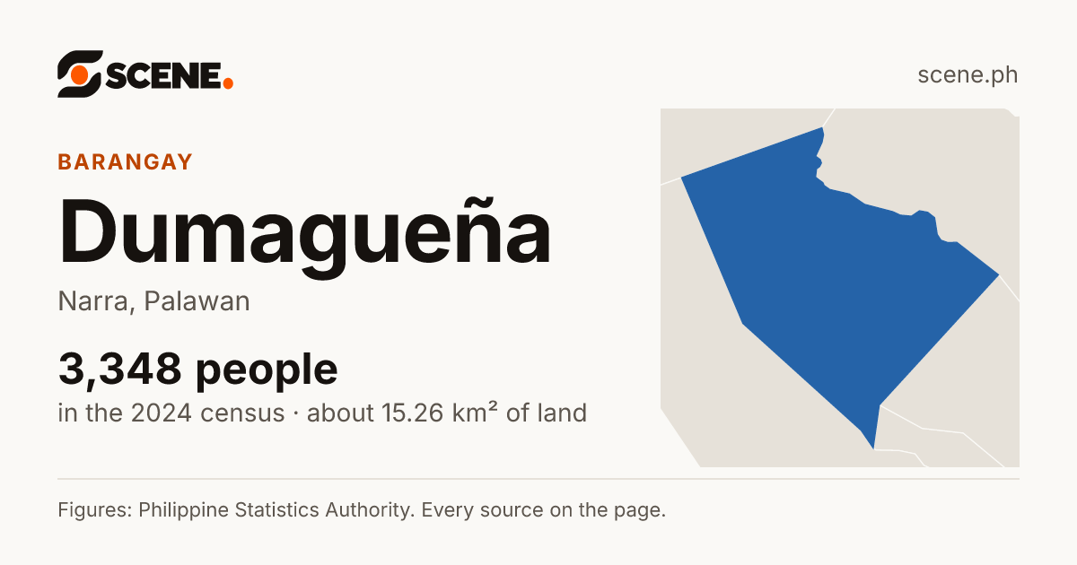 Dumagueña, Narra, barangay: 3,348 people in the 2024 census