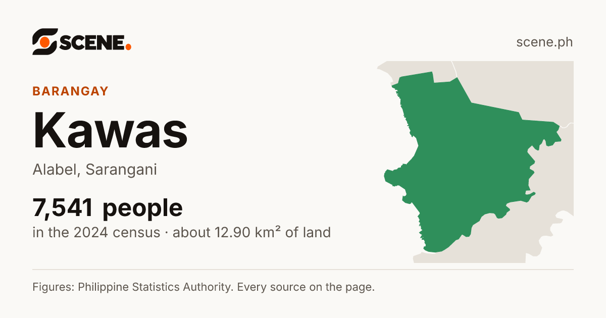 Kawas, Alabel, barangay: 7,541 people in the 2024 census