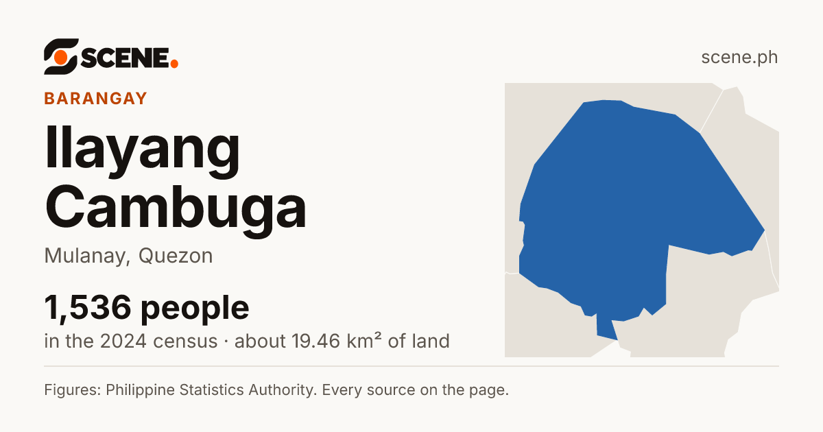 Ilayang Cambuga, Mulanay, barangay: 1,536 people in the 2024 census