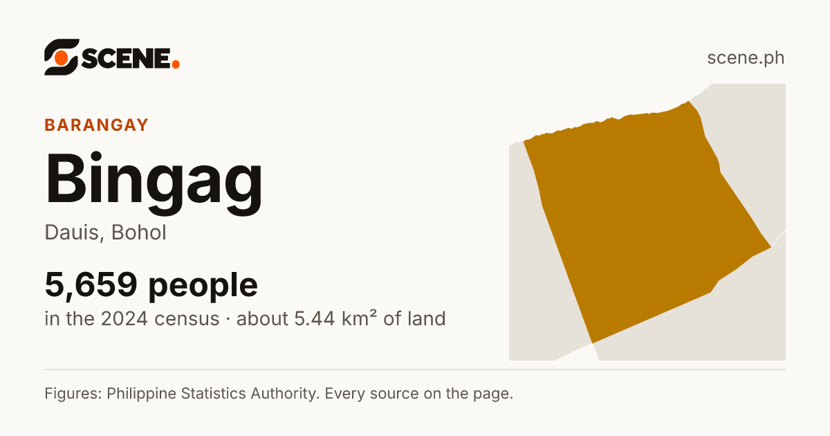 Bingag, Dauis, barangay: 5,659 people in the 2024 census