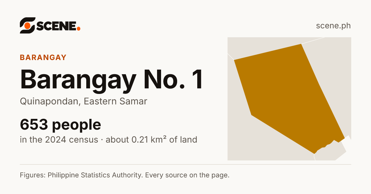 Barangay No. 1, Quinapondan, barangay: 653 people in the 2024 census