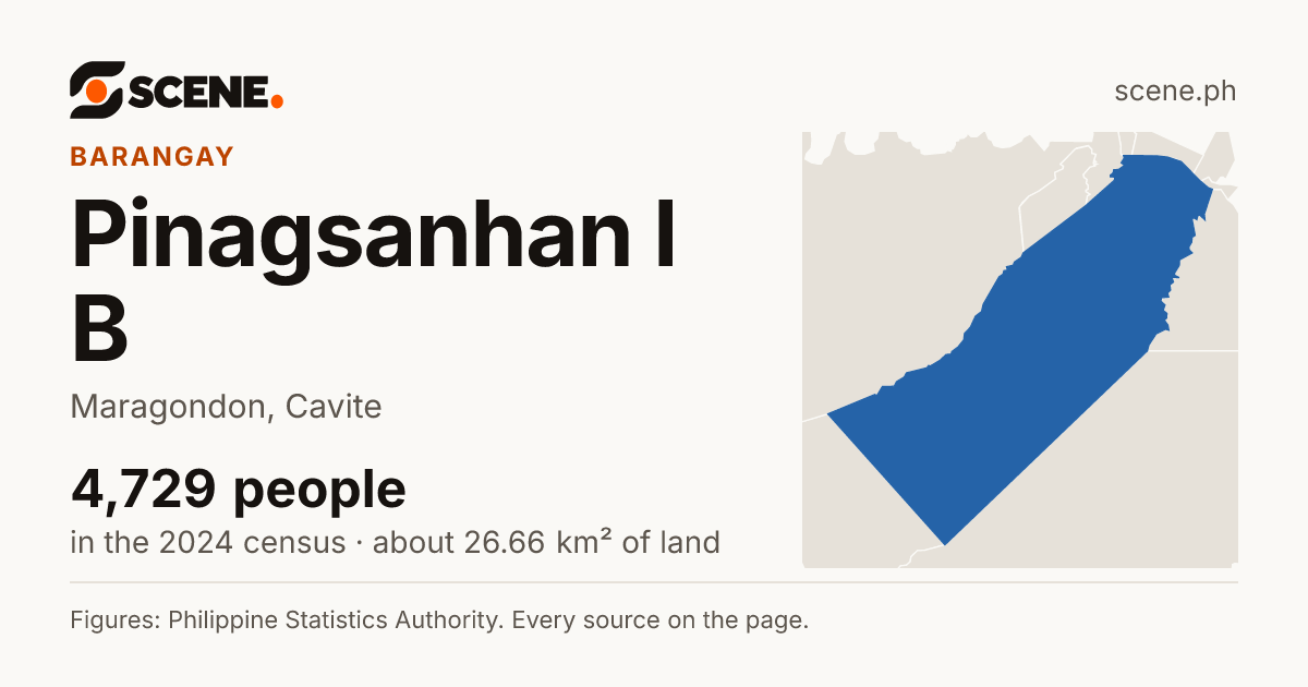 Pinagsanhan I B, Maragondon, barangay: 4,729 people in the 2024 census
