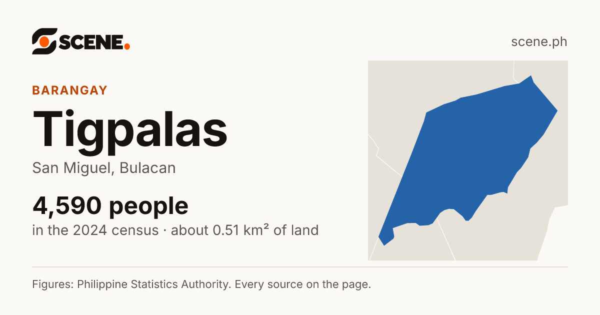 Tigpalas, San Miguel, barangay: 4,590 people in the 2024 census