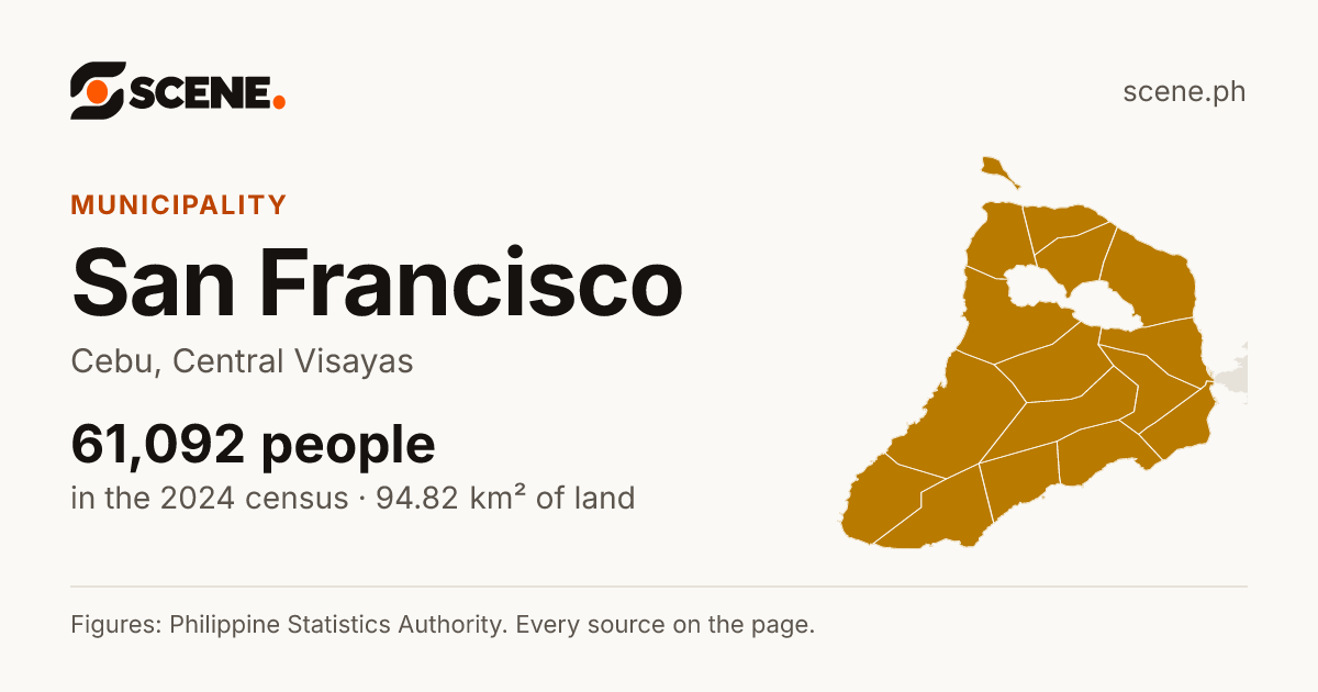 San Francisco, Cebu, municipality: 61,092 people in the 2024 census