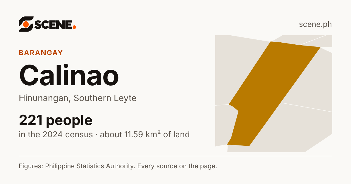 Calinao, Hinunangan, barangay: 221 people in the 2024 census