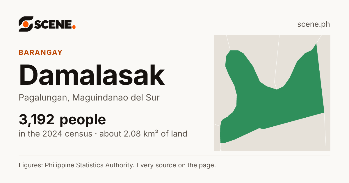 Damalasak, Pagalungan, barangay: 3,192 people in the 2024 census
