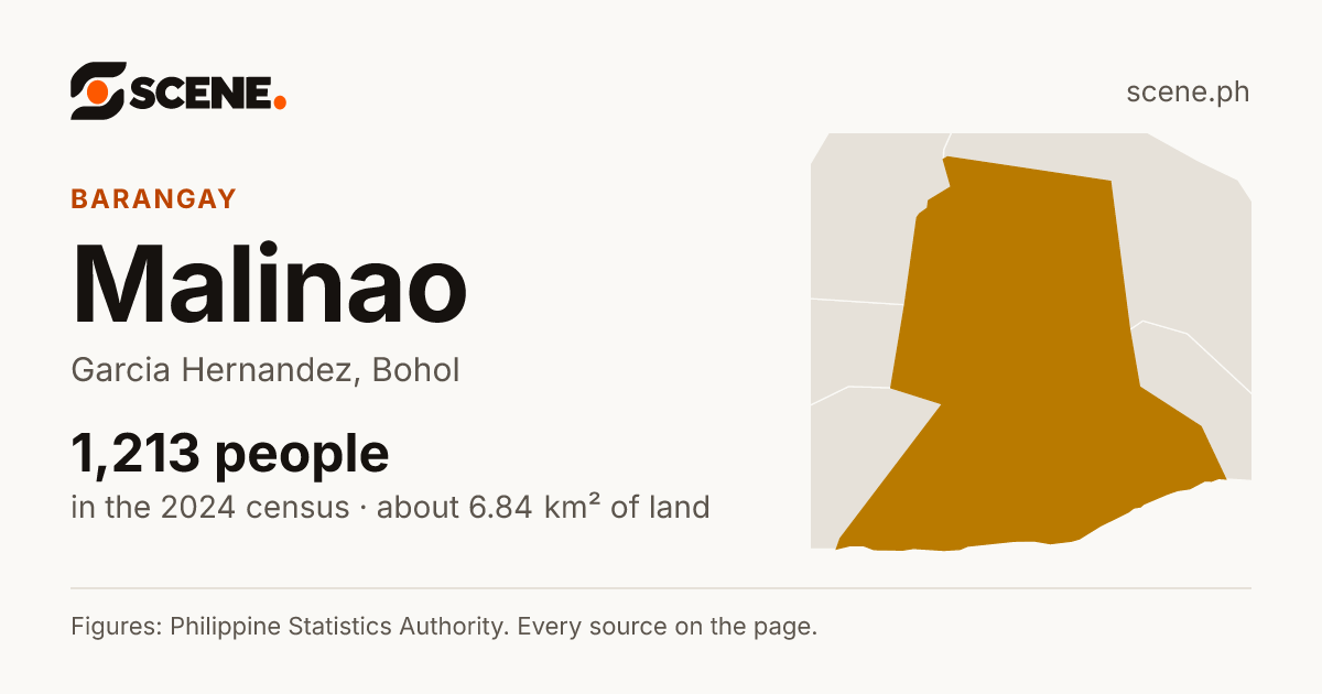 Malinao, Garcia Hernandez, barangay: 1,213 people in the 2024 census