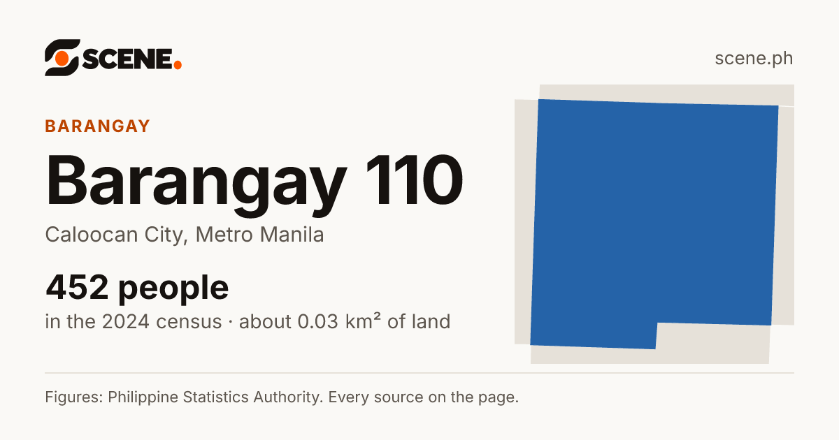 Barangay 110, Caloocan City, barangay: 452 people in the 2024 census