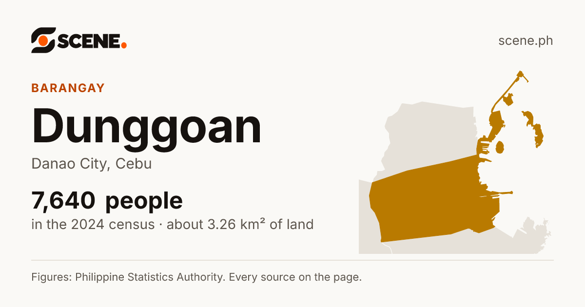 Dunggoan, Danao City, barangay: 7,640 people in the 2024 census
