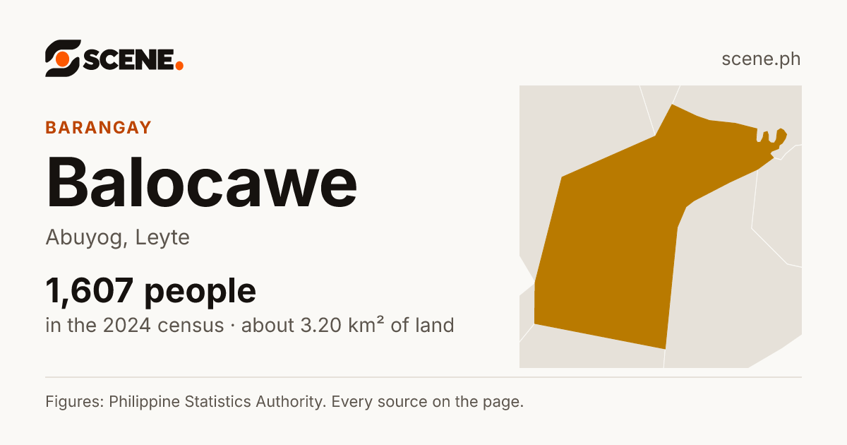 Balocawe, Abuyog, barangay: 1,607 people in the 2024 census