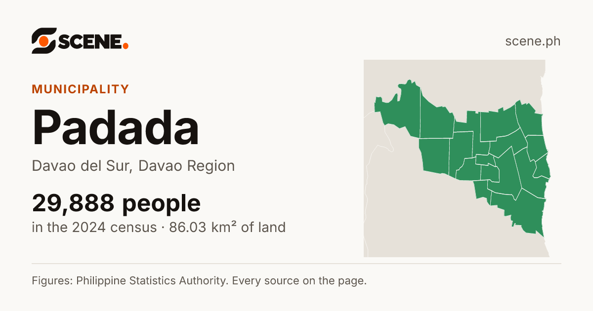 Padada, Davao del Sur, municipality: 29,888 people in the 2024 census