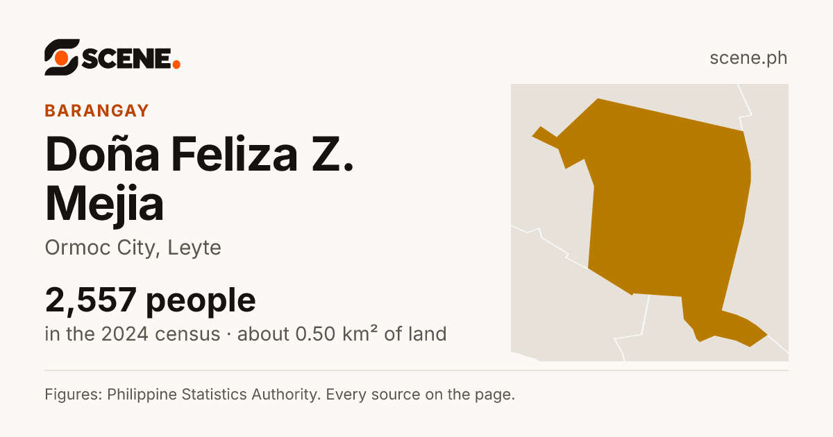Doña Feliza Z. Mejia, Ormoc City, barangay: 2,557 people in the 2024 census