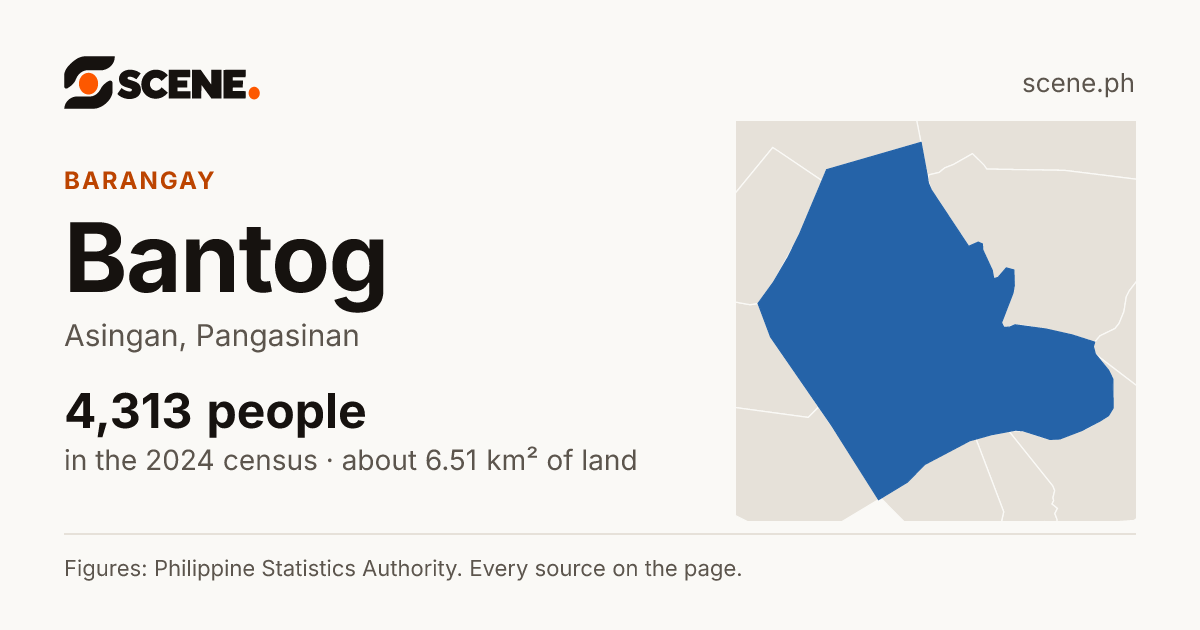 Bantog, Asingan, barangay: 4,313 people in the 2024 census