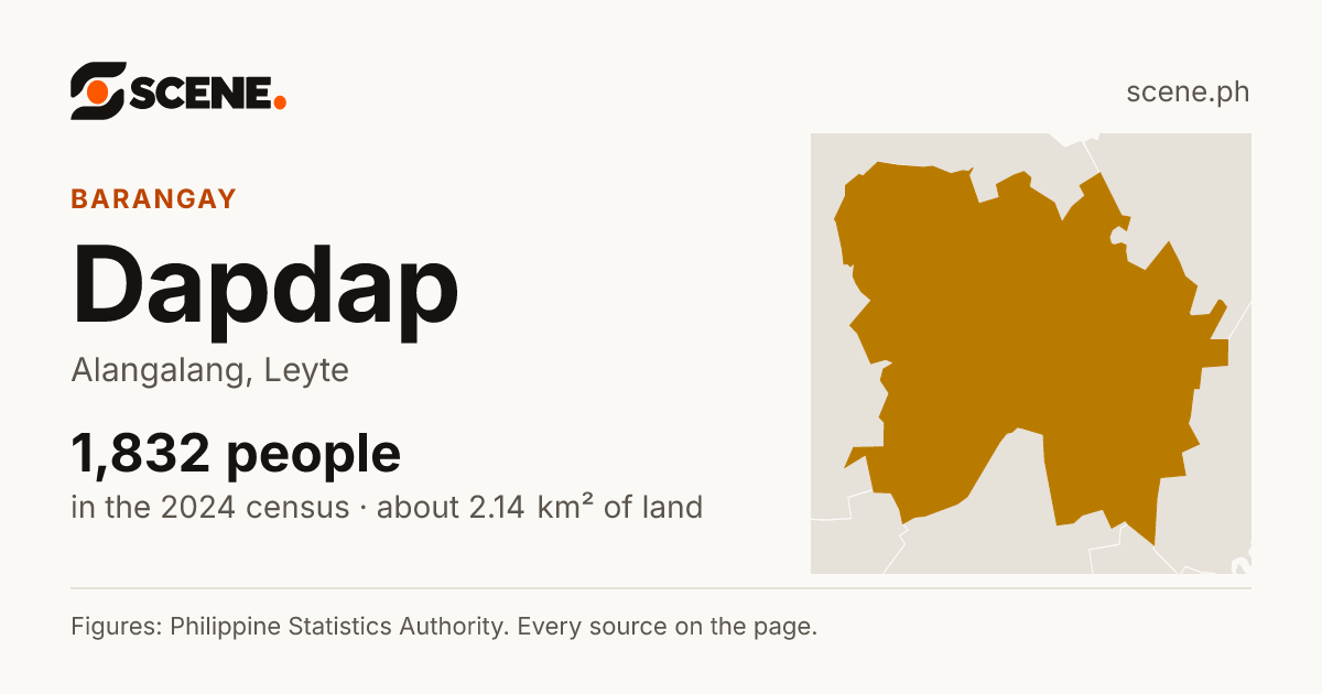 Dapdap, Alangalang, barangay: 1,832 people in the 2024 census