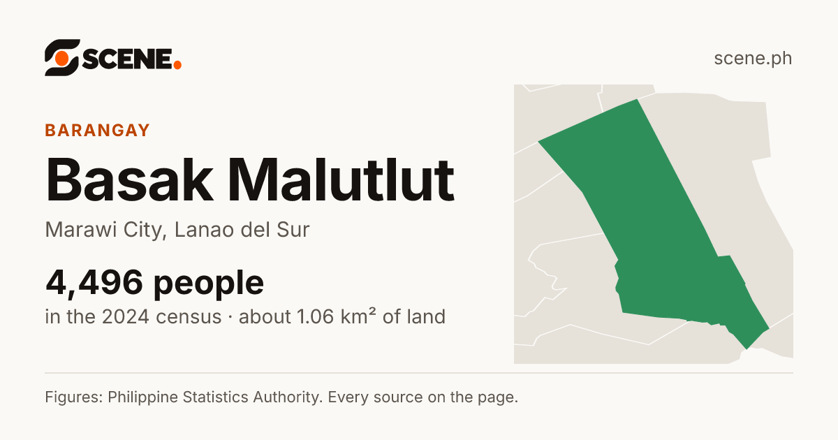 Basak Malutlut, Marawi City, barangay: 4,496 people in the 2024 census
