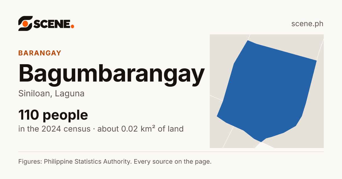 Bagumbarangay, Siniloan, barangay: 110 people in the 2024 census