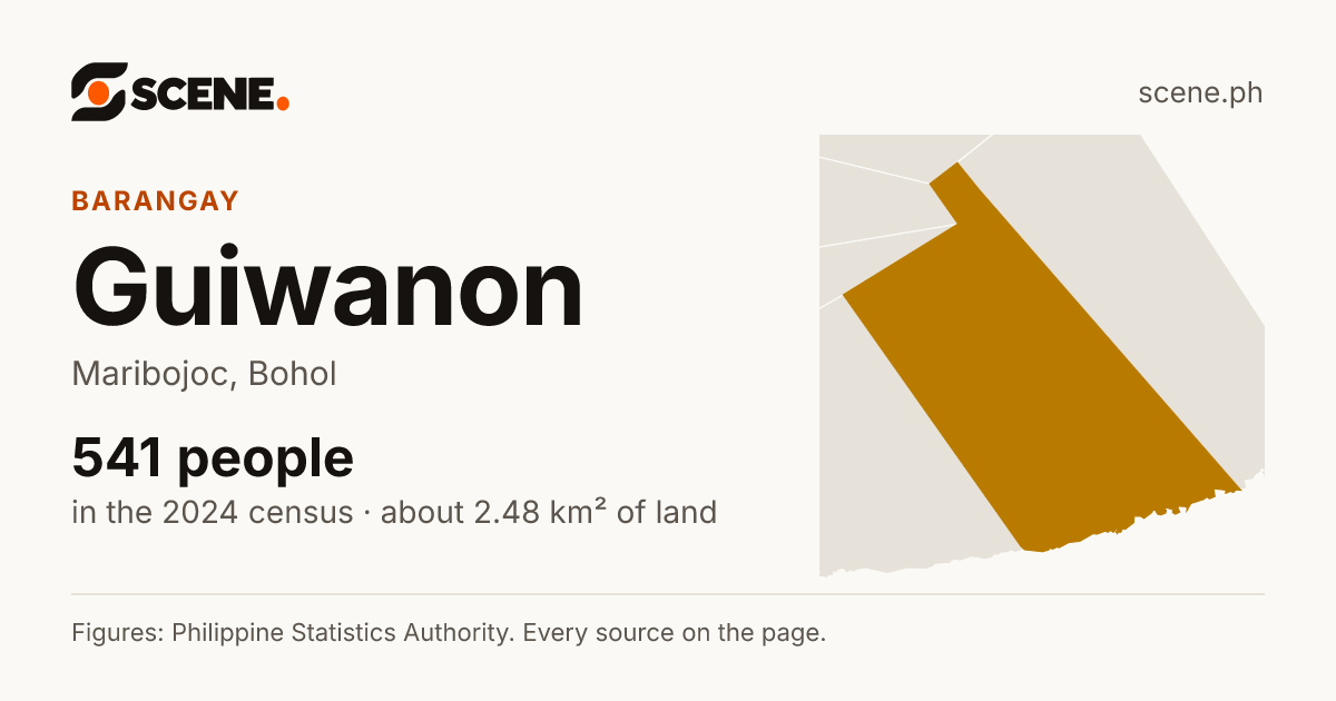 Guiwanon, Maribojoc, barangay: 541 people in the 2024 census