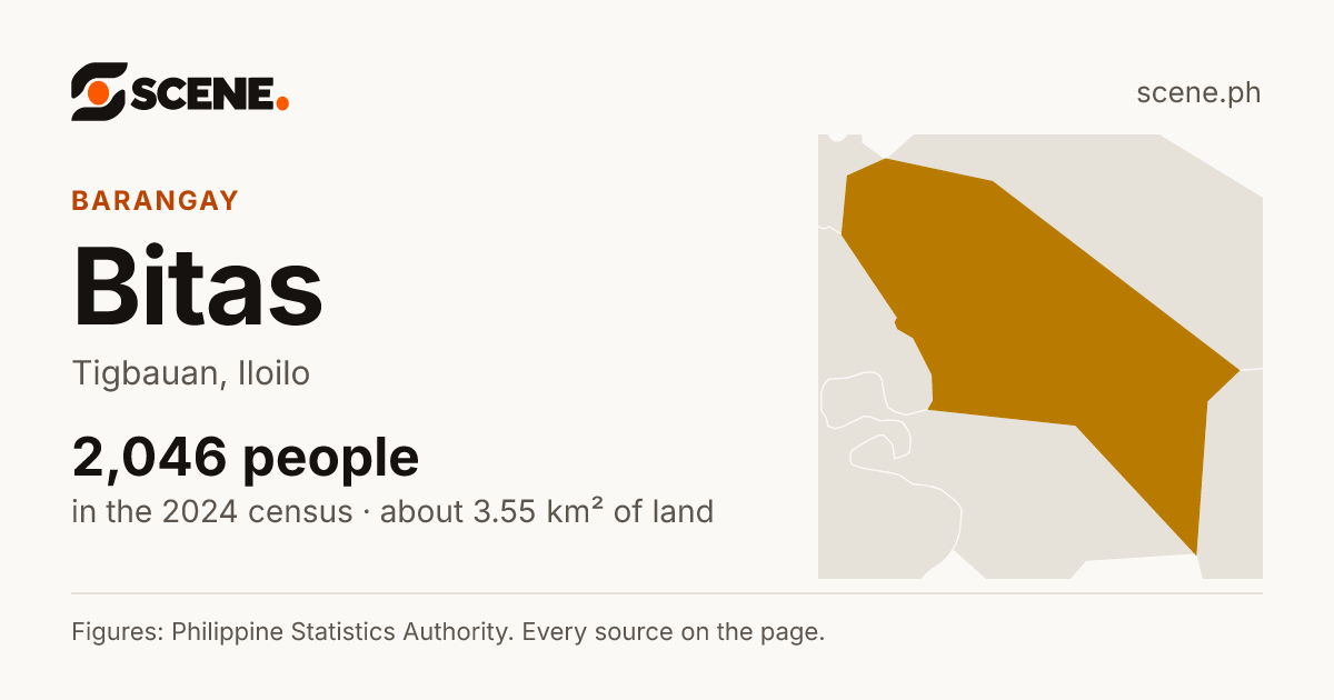 Bitas, Tigbauan, barangay: 2,046 people in the 2024 census