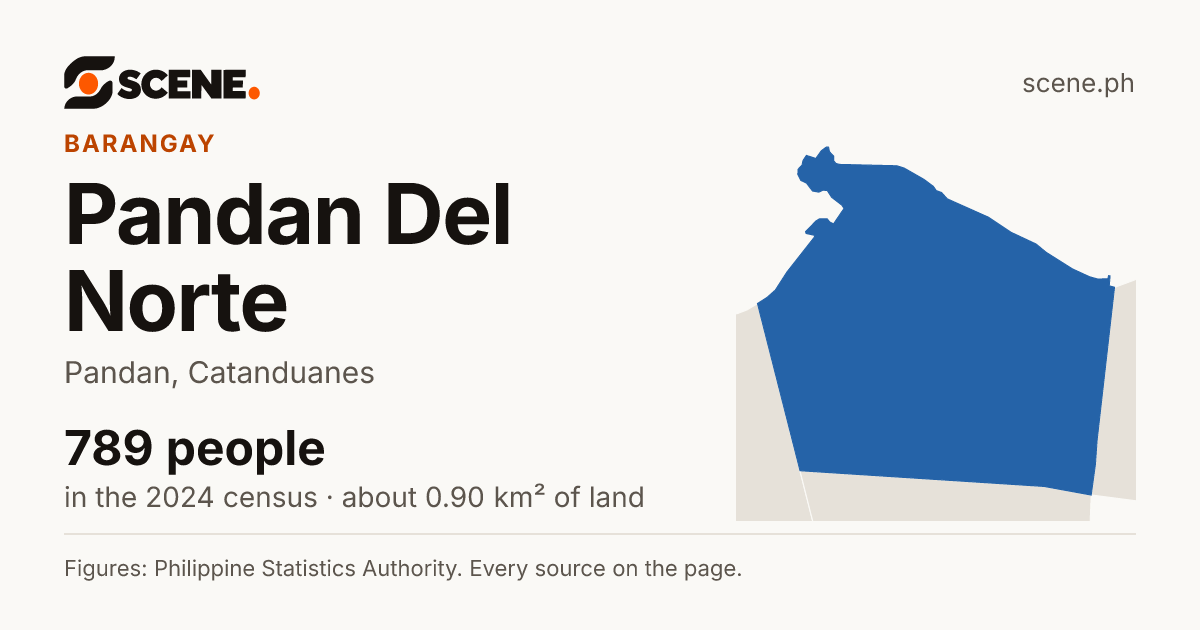 Pandan Del Norte, Pandan, barangay: 789 people in the 2024 census