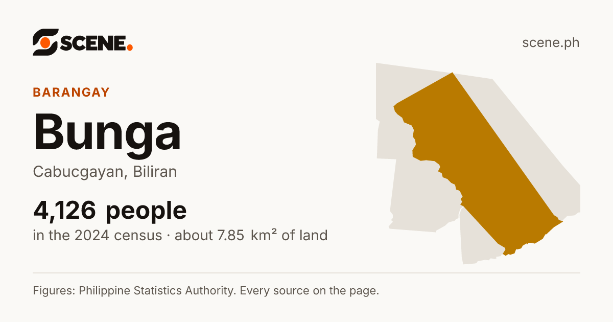 Bunga, Cabucgayan, barangay: 4,126 people in the 2024 census