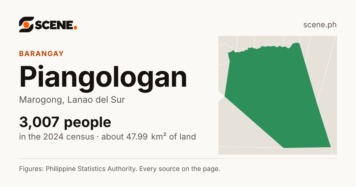Piangologan, Marogong, barangay: 3,007 people in the 2024 census
