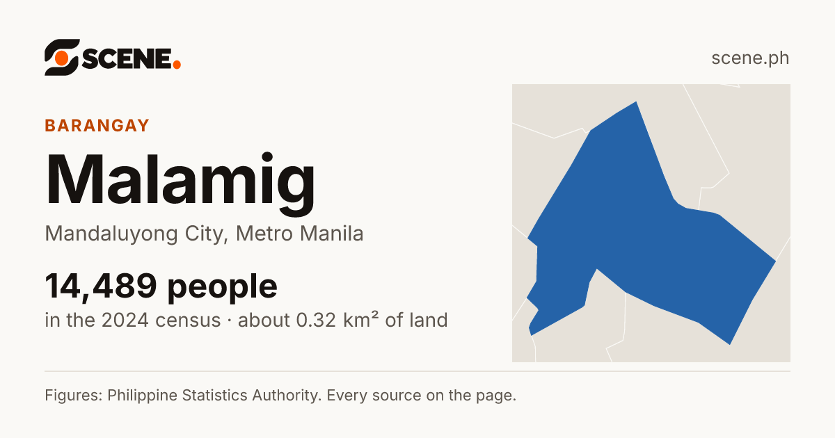 Malamig, Mandaluyong City, barangay: 14,489 people in the 2024 census