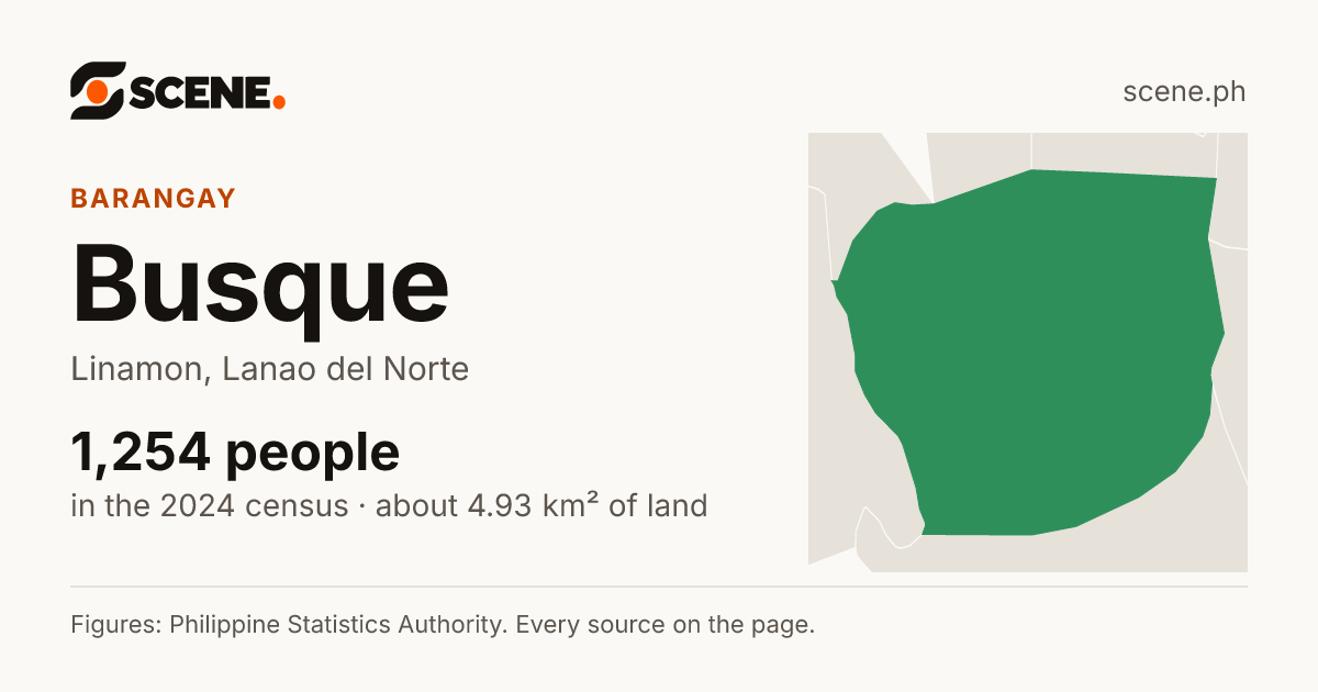 Busque, Linamon, barangay: 1,254 people in the 2024 census