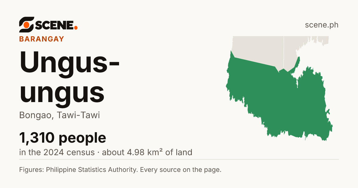 Ungus-ungus, Bongao, barangay: 1,310 people in the 2024 census