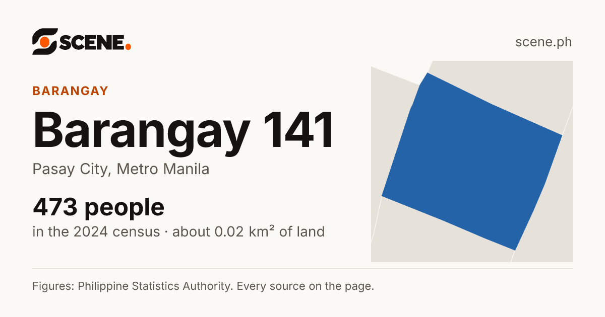 Barangay 141, Pasay City, barangay: 473 people in the 2024 census