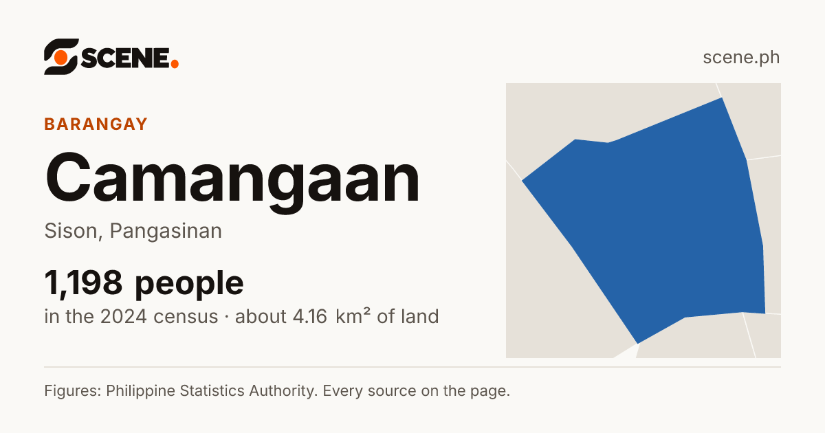 Camangaan, Sison, barangay: 1,198 people in the 2024 census