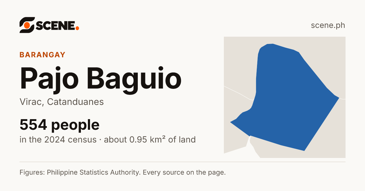Pajo Baguio, Virac, barangay: 554 people in the 2024 census