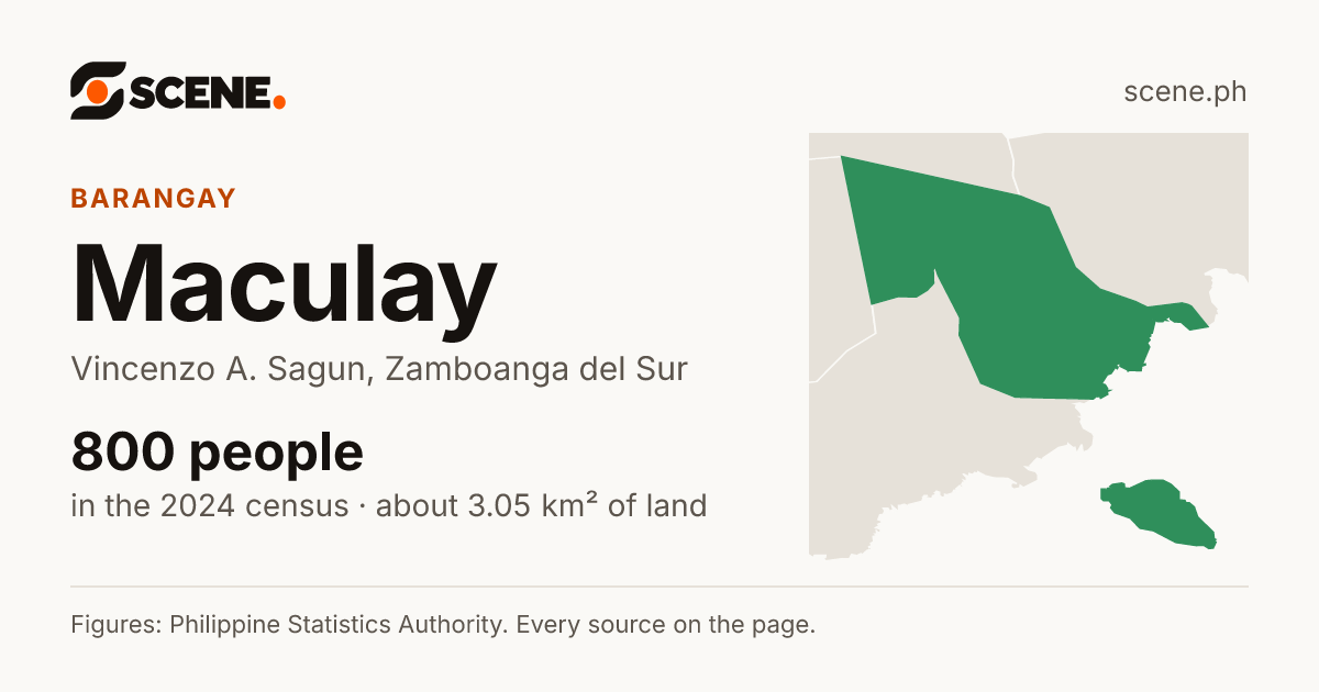 Maculay, Vincenzo A. Sagun, barangay: 800 people in the 2024 census