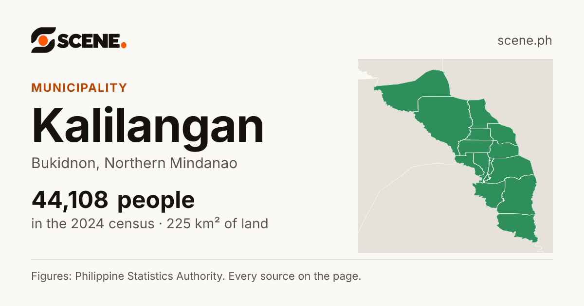 Kalilangan, Bukidnon, municipality: 44,108 people in the 2024 census